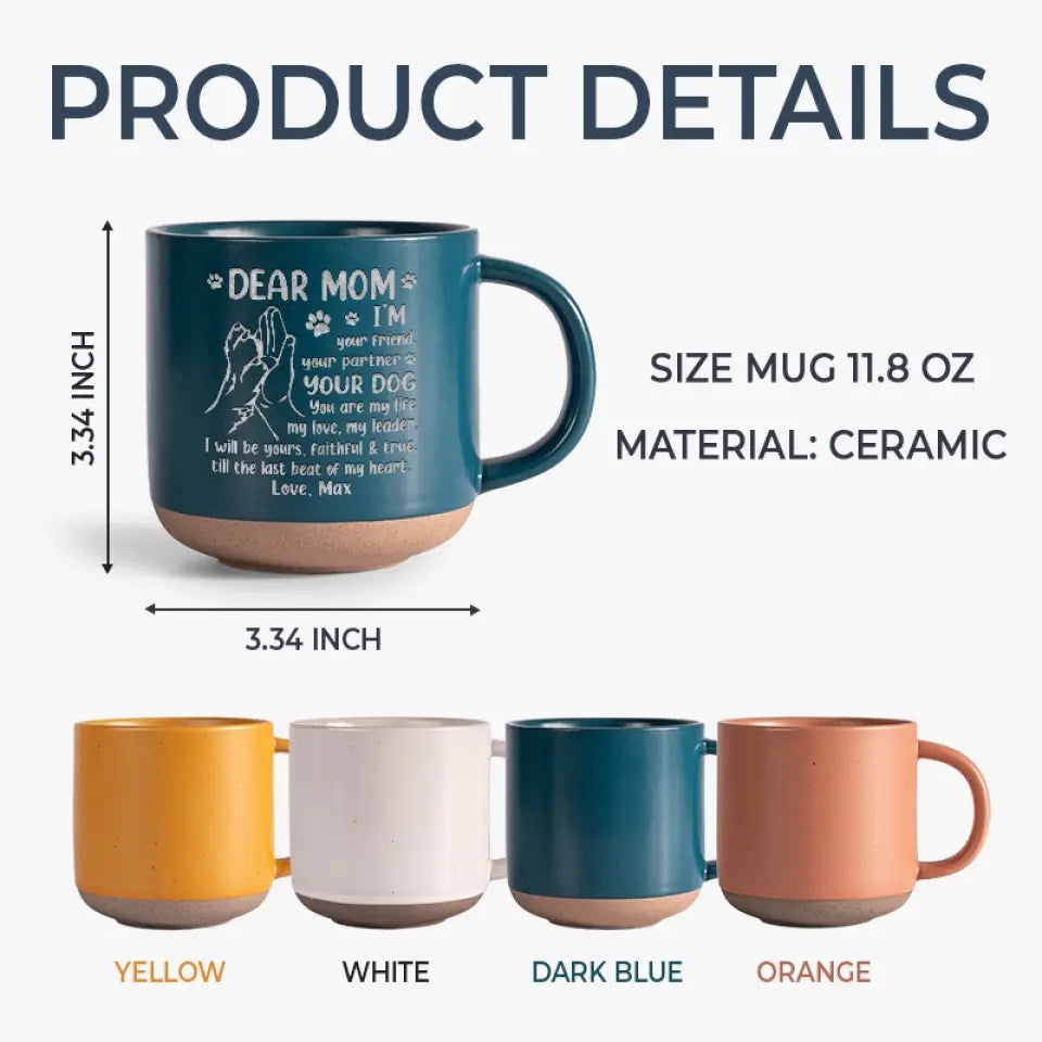 Je suis ton ami - Mug en céramique personnalisé pour chien - Cadeau pour les propriétaires d'animaux et les amoureux des animaux