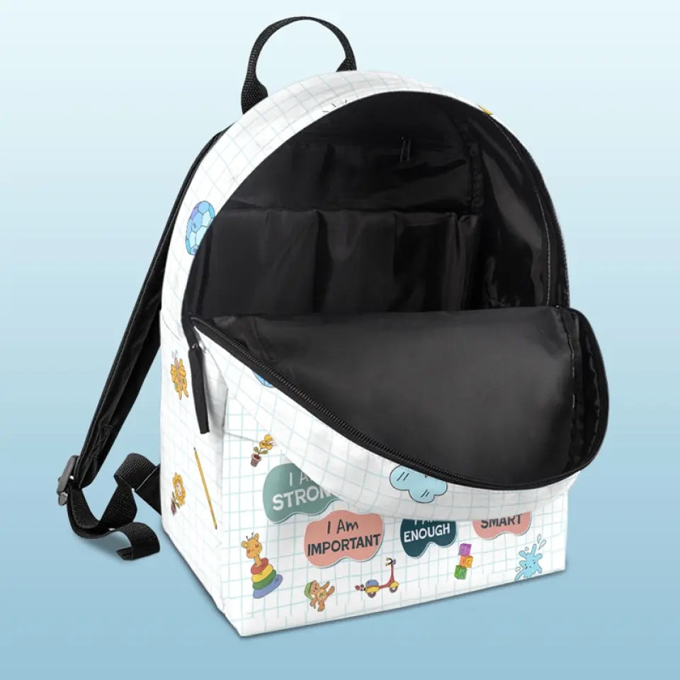Je suis aimé - Sac à dos personnalisé pour enfant - Cadeau de rentrée scolaire pour enfant