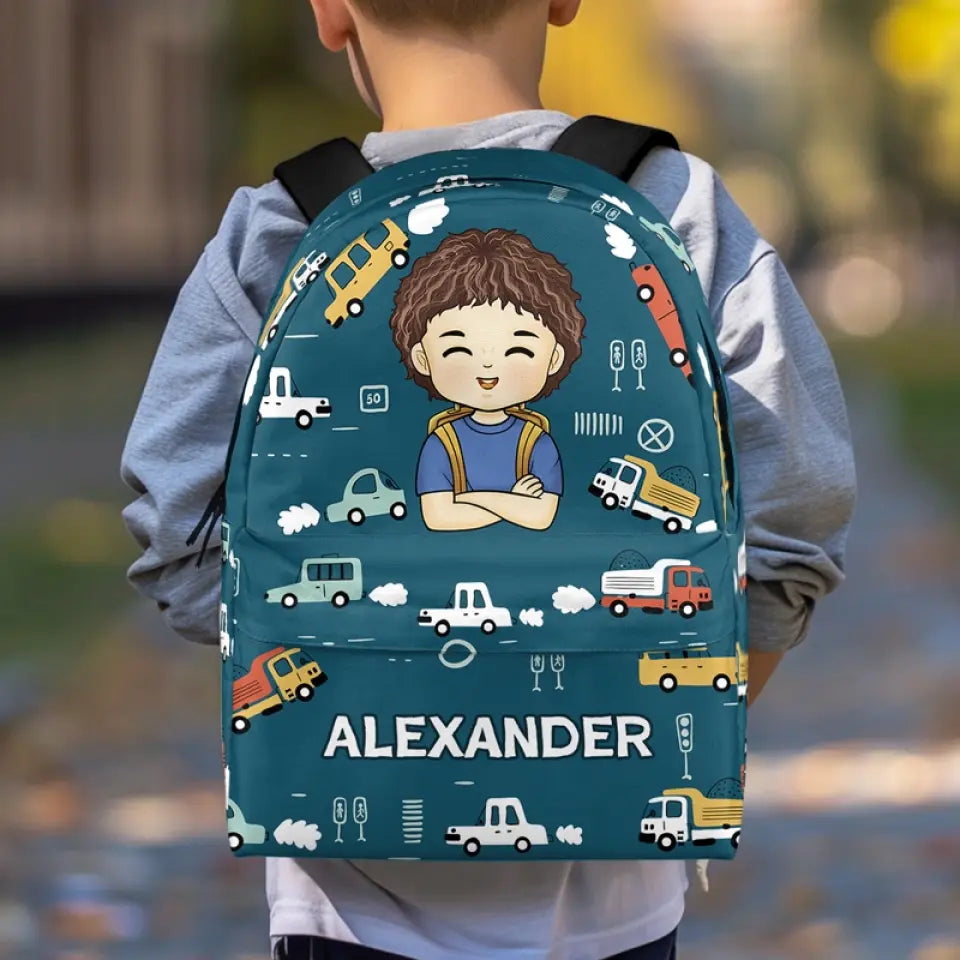 Je suis de retour - Sac à dos personnalisé pour enfant - Cadeau de rentrée scolaire pour enfant