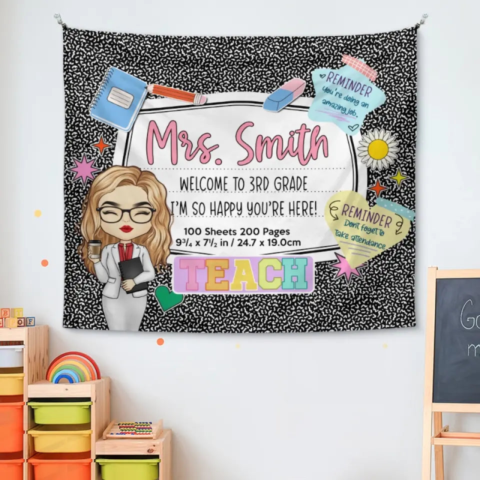 Vous faites un travail incroyable - Tapisserie personnalisée pour enseignant - Cadeau pour enseignant