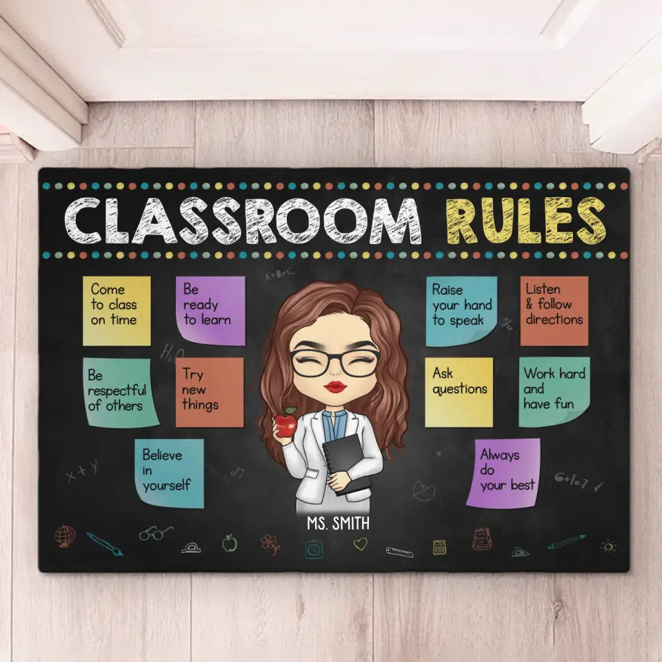 Un bon professeur peut tout changer - Tapis décoratif personnalisé pour la maison - Cadeau de pendaison de crémaillère pour professeur