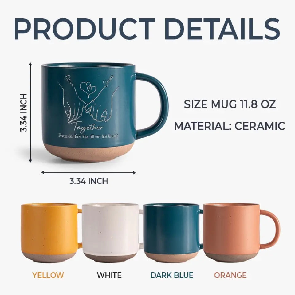 Ensemble, c'est mieux ! Tasse personnalisée en céramique pour couple ! Cadeau pour mari et femme, anniversaire