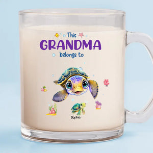 Nous continuons d'avancer comme des tortues - Tasse en verre personnalisée pour la famille - Cadeau pour maman, grand-mère