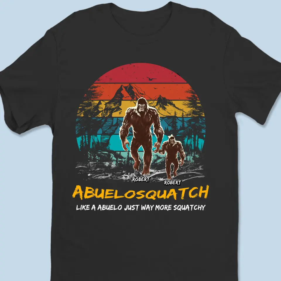 Bigfoot Dad, Heart Of The Wilderness - T-shirt unisexe personnalisé pour la famille, sweat à capuche, cadeau pour papa ou grand-père