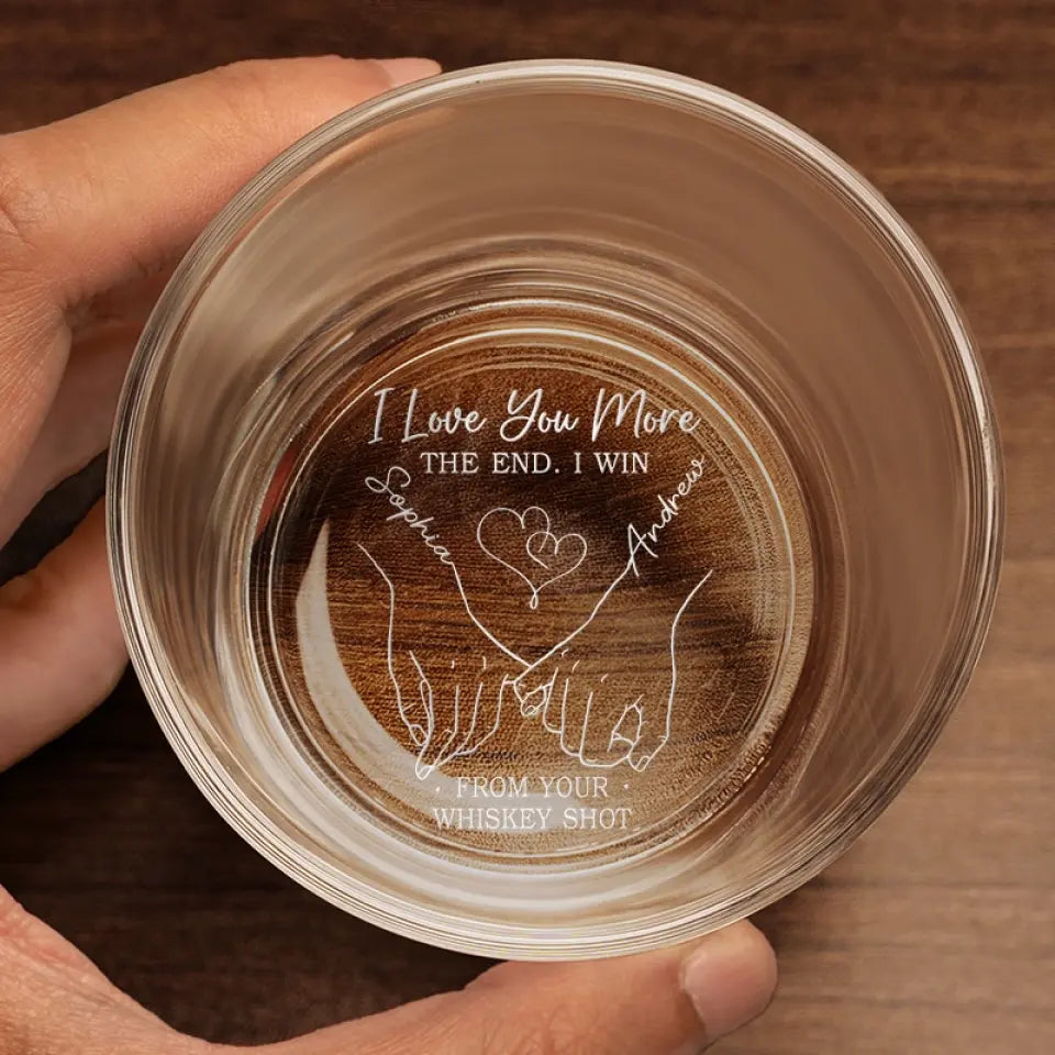 Verre à whisky personnalisé « All Of Me Loves All Of You » pour couple - Cadeau pour mari et femme, anniversaire