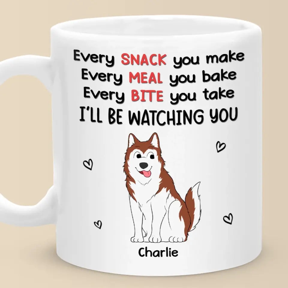 Nous observons avec plaisir - Tasse personnalisée pour chien - Cadeau pour propriétaires d'animaux et amoureux des animaux