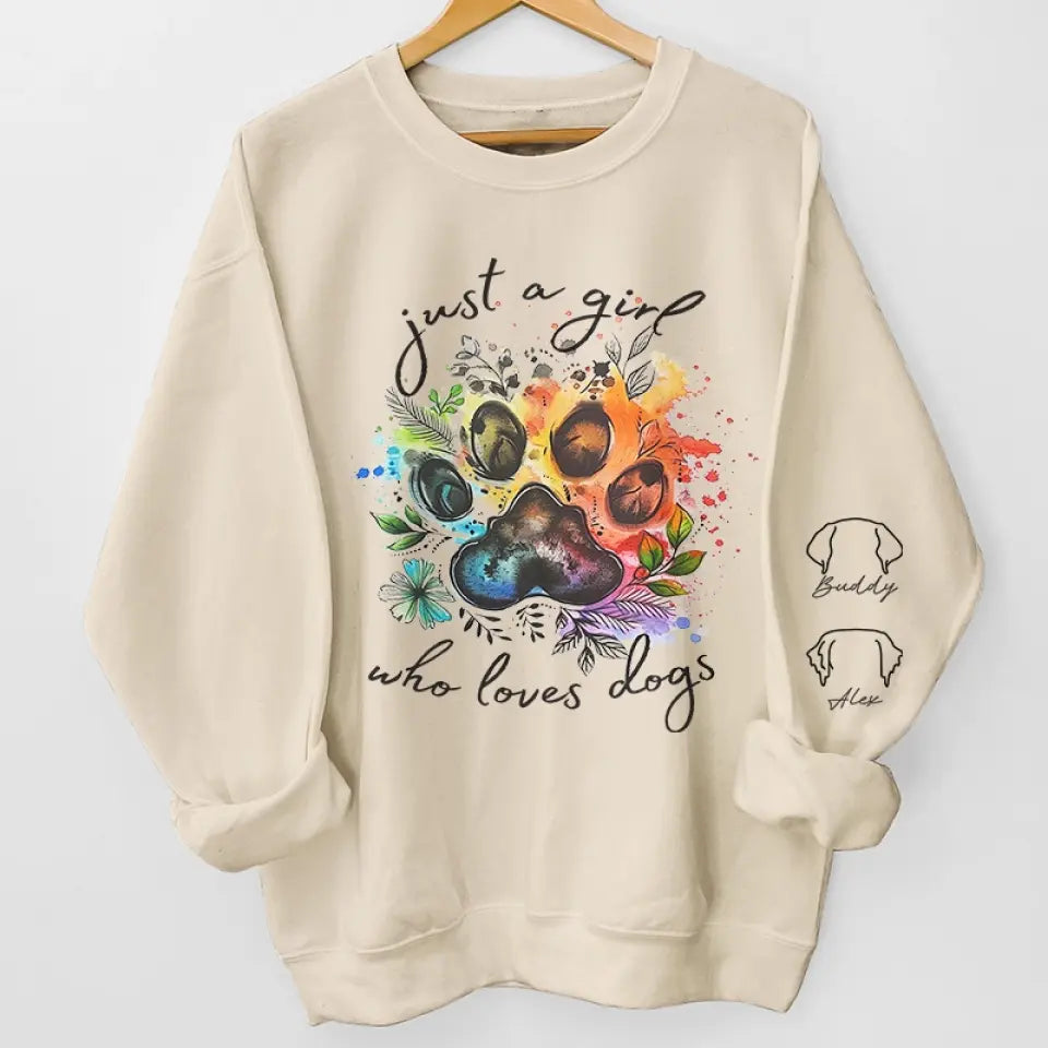 Quand j'avais besoin d'un coup de main, j'ai trouvé une patte - Sweat-shirt unisexe personnalisé pour chien et chat avec motif sur la manche - Cadeau pour propriétaires d'animaux et amoureux des animaux