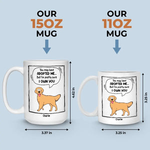 Vous m'avez peut-être adopté - Tasse personnalisée pour chien et chat - Cadeau pour les propriétaires d'animaux et les amoureux des animaux