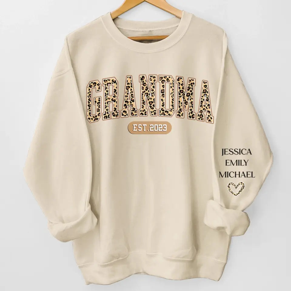La maison est là où maman est - Sweat-shirt unisexe personnalisé avec motif sur la manche - Cadeau pour maman, grand-mère