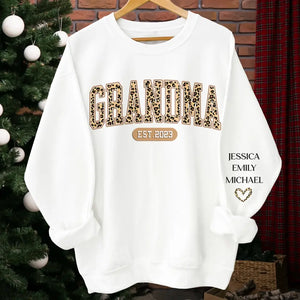 La maison est là où maman est - Sweat-shirt unisexe personnalisé avec motif sur la manche - Cadeau pour maman, grand-mère