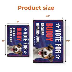 Photo personnalisée « Plus de friandises, moins d'écureuils » – Plaque en métal personnalisée pour chien et chat – Cadeau de pendaison de crémaillère pour propriétaires et amoureux des animaux