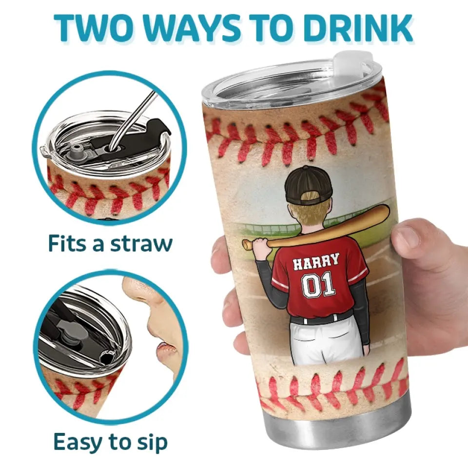 Jouez comme si vous n'aviez jamais perdu - Gobelet personnalisé pour la famille - Cadeau pour les membres de la famille, les joueurs de baseball et les amateurs de baseball