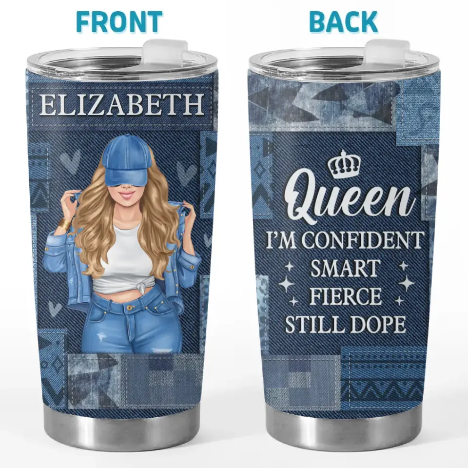 Confidence Beauty Queen - Gobelet personnalisé Bestie - Cadeau pour meilleures amies, meilleures amies, sœurs