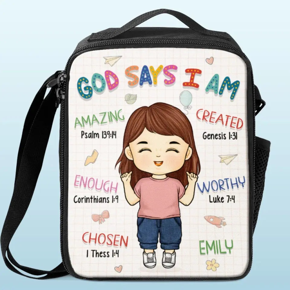 Tu es la meilleure version de toi-même - Sac à lunch personnalisé - Cadeau de rentrée scolaire pour enfant