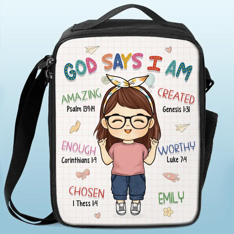 Tu es la meilleure version de toi-même - Sac à lunch personnalisé - Cadeau de rentrée scolaire pour enfant