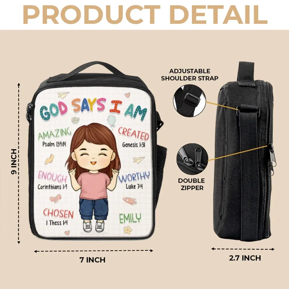 Tu es la meilleure version de toi-même - Sac à lunch personnalisé - Cadeau de rentrée scolaire pour enfant