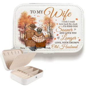 J'aimerais pouvoir remonter le temps - Coffret à bijoux personnalisé pour couple - Cadeau pour mari et femme, anniversaire