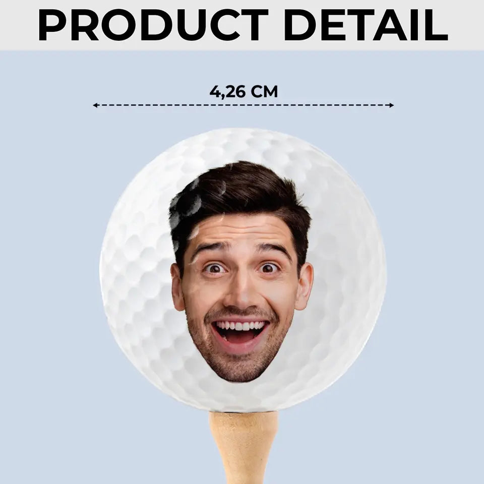 Photo personnalisée : la vie est meilleure quand on joue au golf ! Balle de golf personnalisée ! Cadeau pour les amateurs de sport et les joueurs.