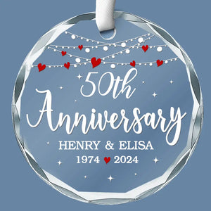 Je veux être avec toi jusqu'à ma dernière page - Ornement en verre personnalisé pour couple - Cadeau pour mari et femme, anniversaire