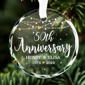 Je veux être avec toi jusqu'à ma dernière page - Ornement en verre personnalisé pour couple - Cadeau pour mari et femme, anniversaire