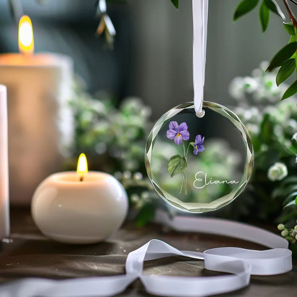 Un ami est comme une fleur, il peut plier au vent, mais il ne se brisera jamais - Ornement en verre personnalisé pour meilleure amie - Cadeau pour meilleures amies, meilleures amies, sœurs