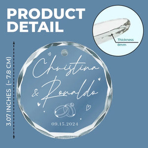 Toujours à toi, toujours à moi, toujours à nous - Ornement en verre personnalisé pour couple - Cadeau pour mari et femme, anniversaire