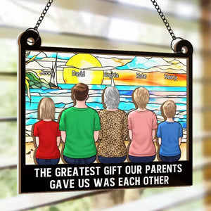 Le plus beau cadeau de notre vie - Attrape-soleil personnalisé à suspendre à la fenêtre - Cadeau pour les membres de la famille