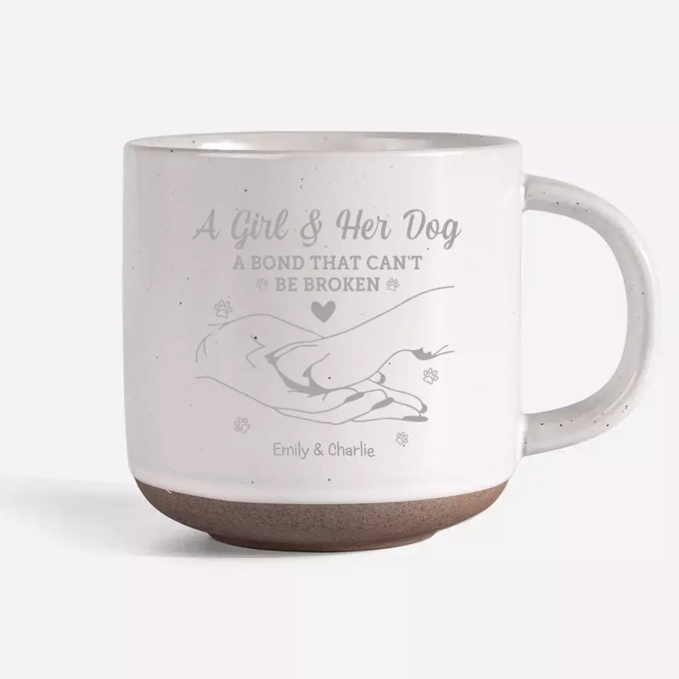 Ils ont vécu, ils ont aimé, ils ont ronronné - Tasse en poterie personnalisée pour chien - Cadeau pour les propriétaires d'animaux et les amoureux des animaux