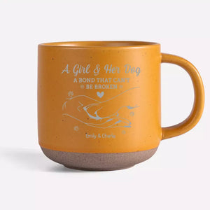 Ils ont vécu, ils ont aimé, ils ont ronronné - Tasse en poterie personnalisée pour chien - Cadeau pour les propriétaires d'animaux et les amoureux des animaux