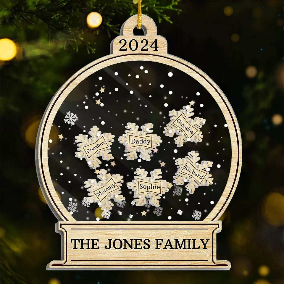 Le meilleur cadeau de Noël est la présence de la famille - Décoration de Noël personnalisée à 3 étages - Cadeau de Noël pour les membres de la famille