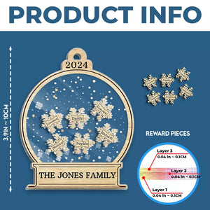 Le meilleur cadeau de Noël est la présence de la famille - Décoration de Noël personnalisée à 3 étages - Cadeau de Noël pour les membres de la famille