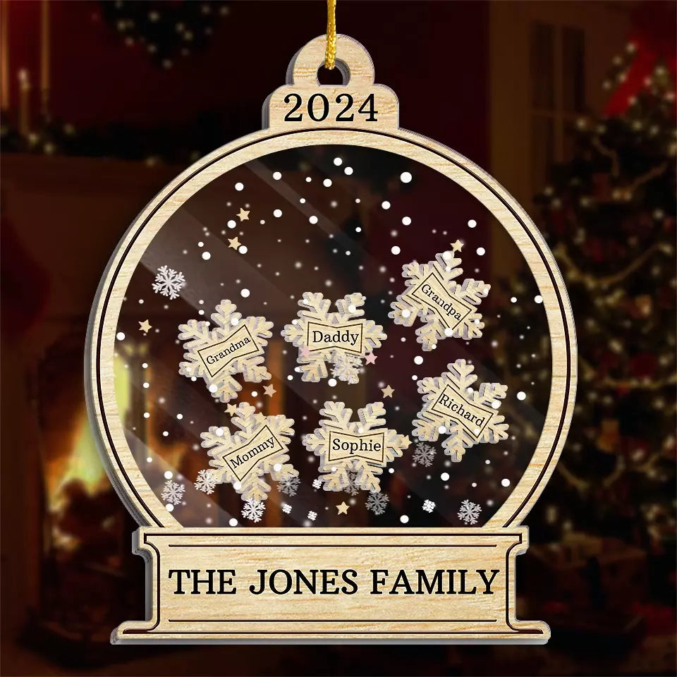 Le meilleur cadeau de Noël est la présence de la famille - Décoration de Noël personnalisée à 3 étages - Cadeau de Noël pour les membres de la famille