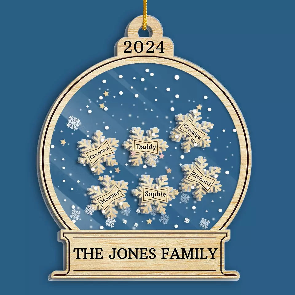 Le meilleur cadeau de Noël est la présence de la famille - Décoration de Noël personnalisée à 3 étages - Cadeau de Noël pour les membres de la famille
