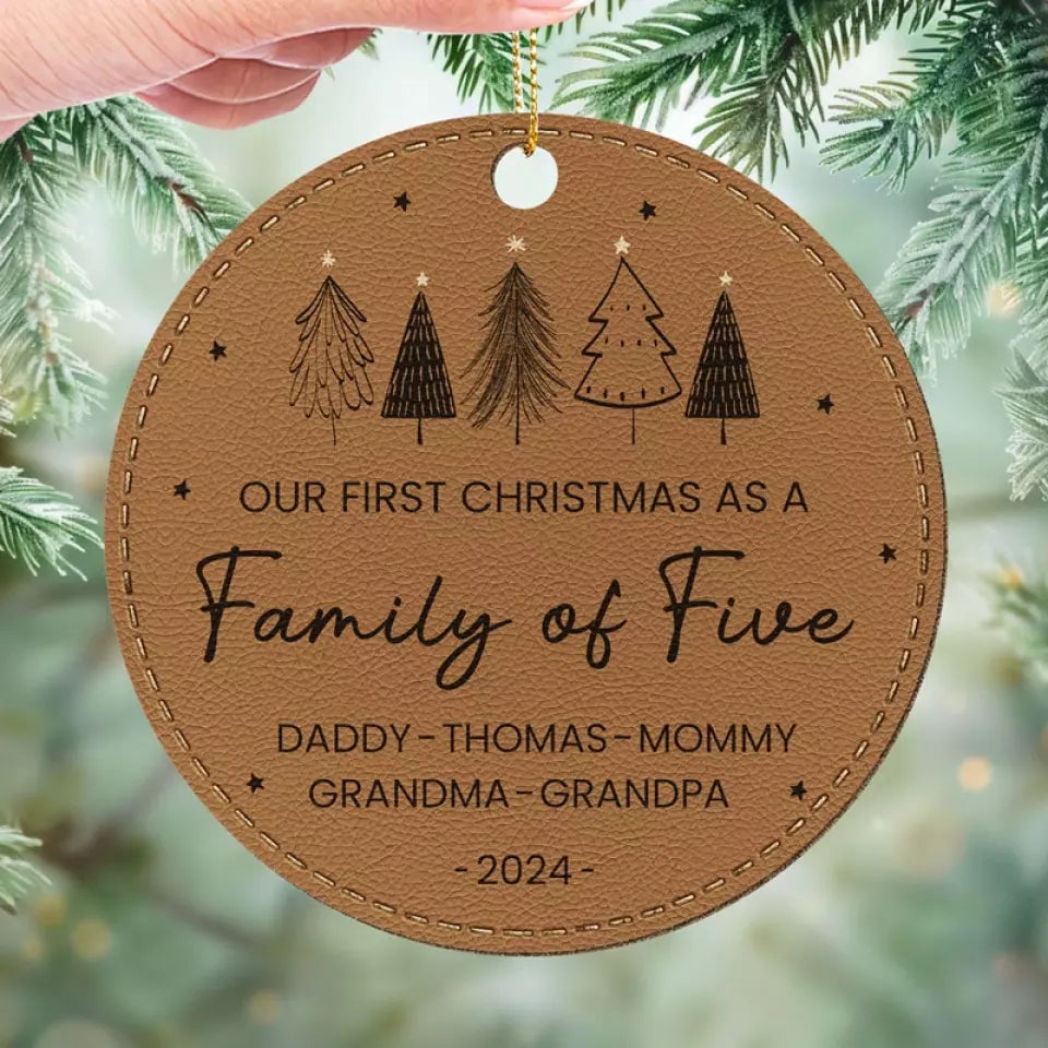 Nous savons pourquoi ce Noël est si spécial - Décoration de Noël personnalisée en cuir pour la famille - Cadeau de Noël pour les membres de la famille, les bébés, les nouveau-nés