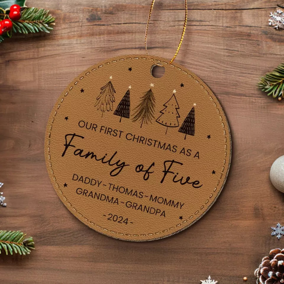 Nous savons pourquoi ce Noël est si spécial - Décoration de Noël personnalisée en cuir pour la famille - Cadeau de Noël pour les membres de la famille, les bébés, les nouveau-nés