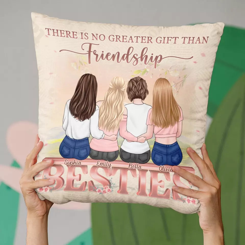 Les amis rendent le monde plus lumineux - Coussin personnalisé pour meilleure amie - Cadeau pour meilleures amies, meilleures amies et sœurs