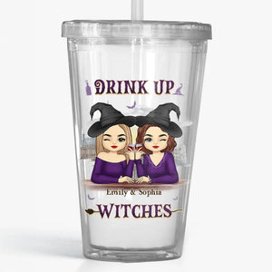 Nous allons ensemble comme ivres et désordonnés - Gobelet en acrylique transparent personnalisé Bestie - Cadeau d'Halloween pour meilleures amies, meilleures amies, sœurs