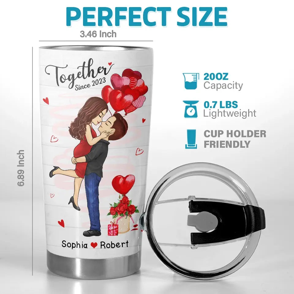 Mon conte de fées préféré est notre histoire d'amour - Verre personnalisé pour couple - Cadeau pour mari et femme, anniversaire