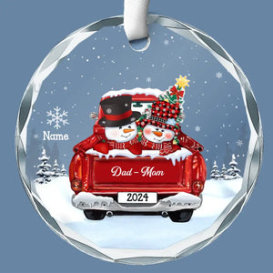 Tu as fait de mon enfance une période si douce et heureuse - Ornement en verre personnalisé en forme de cercle familial - Cadeau de Noël pour grand-père, grand-mère