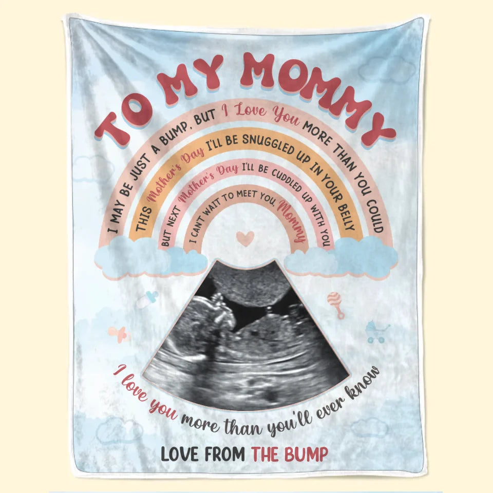 Photo personnalisée « Je ne suis peut-être qu'une bosse » - Couverture personnalisée pour la famille - Cadeau pour la fête des mères, la baby shower, la première maman