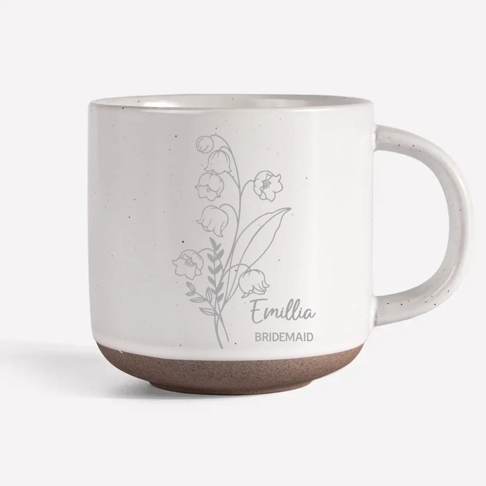Saupoudrer un peu de magie florale à chaque gorgée - Mug en poterie personnalisé Bestie - Cadeau pour meilleures amies, meilleures amies, sœurs