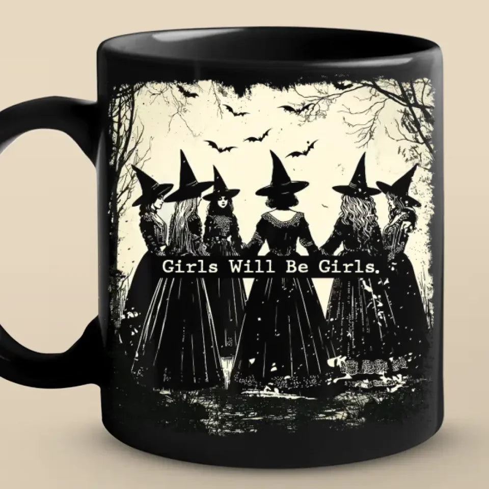 Il y a une petite sorcière en chacun de nous - Mug noir personnalisé Bestie - Cadeau d'Halloween pour les meilleures amies, BFF, sœurs