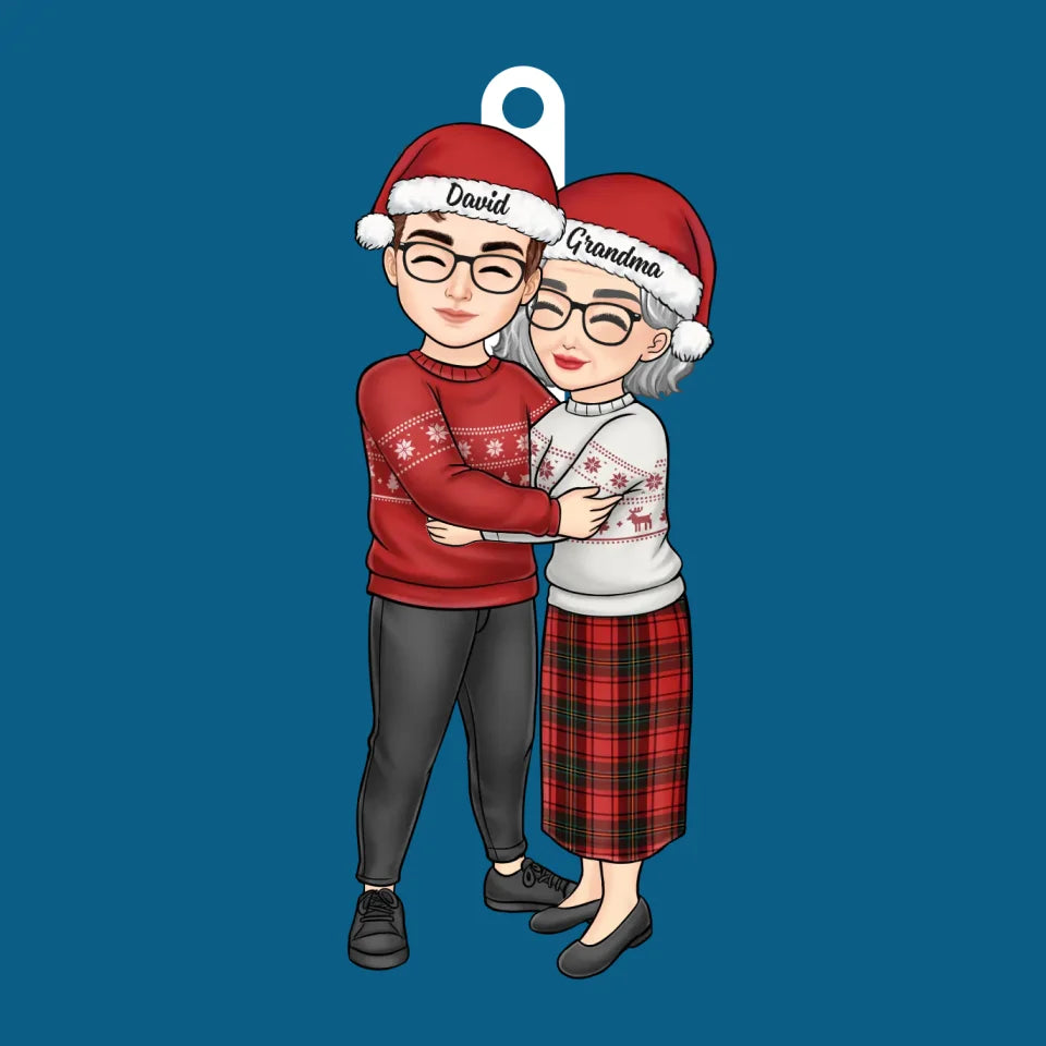 L'un des mots les plus doux que j'ai jamais entendu est Nana - Ornement personnalisé familial - Forme personnalisée en bois - Cadeau de Noël pour grand-mère