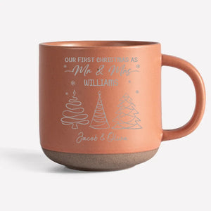 Être marié est le cadeau de cette année - Tasse en poterie personnalisée pour couple - Cadeau de Noël pour mari et femme, anniversaire, premier Noël