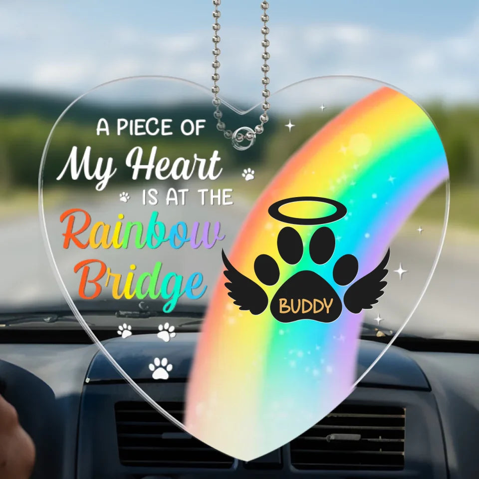 Un souvenir chaleureux pour illuminer votre trajet - Ornement de voiture personnalisé commémoratif - Forme personnalisée en acrylique - Cadeau de condoléances pour les propriétaires et les amoureux des animaux