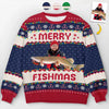 Custom Photo Unisex Ugly Sweatshirt - Personalized Christmas Birthday Gifts For Fisherman