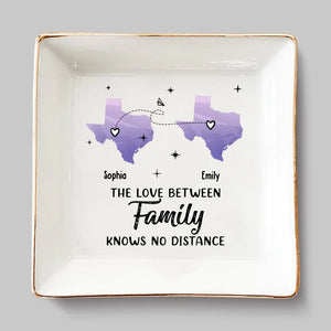 La famille sera toujours unie par le cœur - Plat à bijoux personnalisé pour la famille - Cadeau pour les membres de la famille
