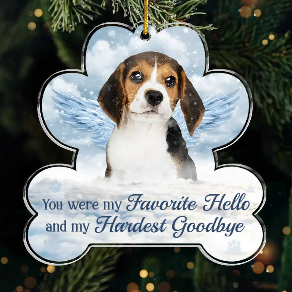 Photo personnalisée « Les meilleurs amis sont de toutes races » – Ornement commémoratif personnalisé – Forme personnalisée en acrylique – Cadeau de condoléances, cadeau de Noël pour propriétaires d'animaux et amoureux des animaux
