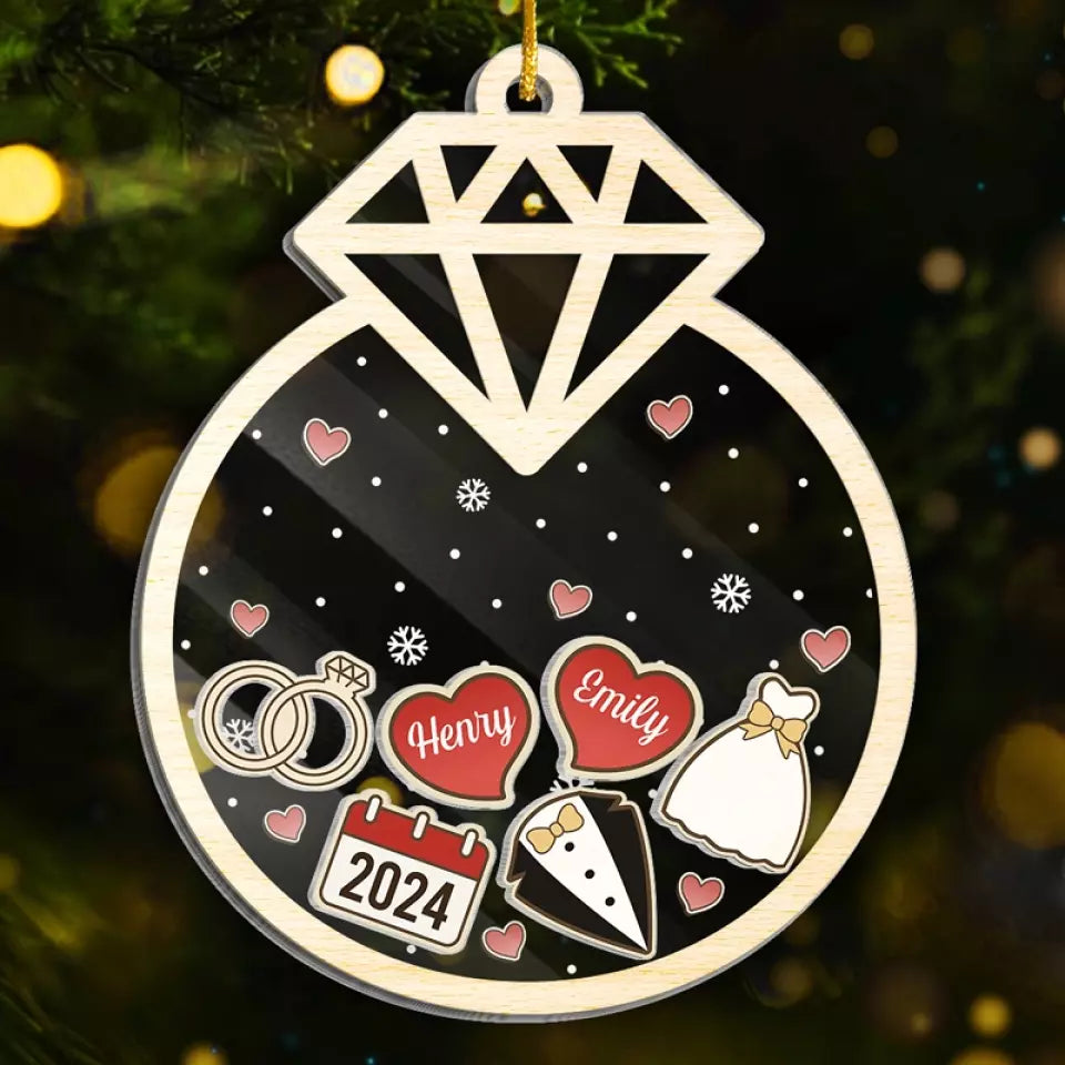 I Want To Be With You - Couple Personalized Custom 3 Layers Shaker Ornament - New Arrival, Christmas Gift For Husband Wife, Anniversary AMZ