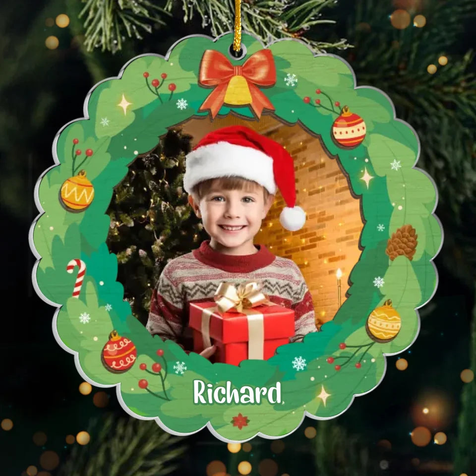 Photo personnalisée : le meilleur cadeau pour votre sapin de Noël ! Ornement personnalisé pour toute la famille ! Acrylique de forme personnalisée ! Cadeau de Noël pour les membres de la famille